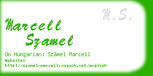 marcell szamel business card