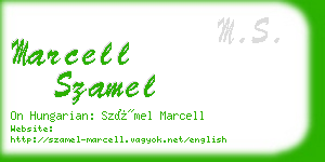 marcell szamel business card